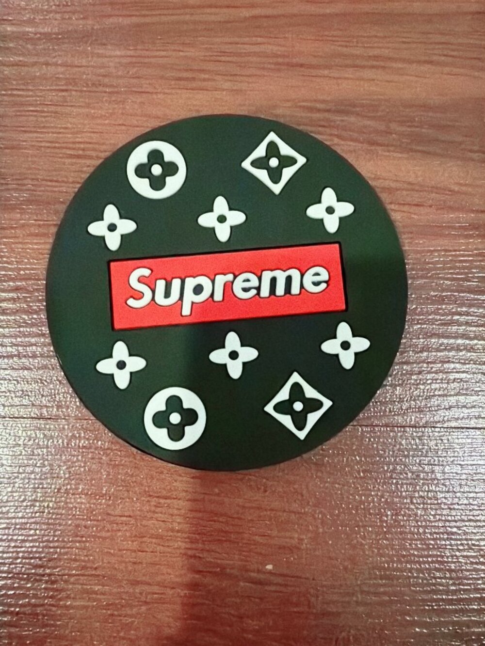 Supreme Inspired Monogram Car Cup Holder Mat Coasters Set